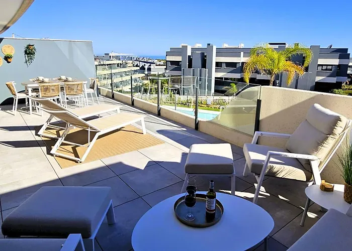 Lägenhet Neue In Andalusien An Der Costa Del Sol - Boho Style - 40 Qm Terrasse, 3-bedroom, Pool, Gym, Work Lounge