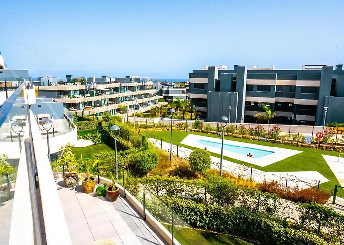 Neue In Andalusien An Der Costa Del Sol - Boho Style - 40 Qm Terrasse, 3-bedroom, Pool, Gym, Work Lounge Lägenhet Estepona